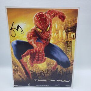 Amazing Spider-Man Movie Print 3 Unknown Signature Stamps Promo 2004 8.5 x 11
